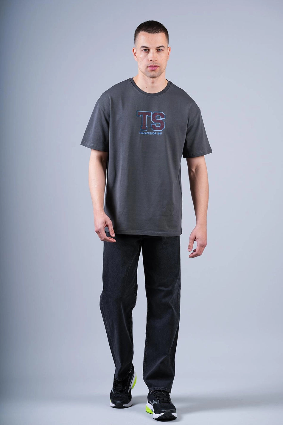 TSHIRT TS İÇİ LOGO BASKILI FÜME