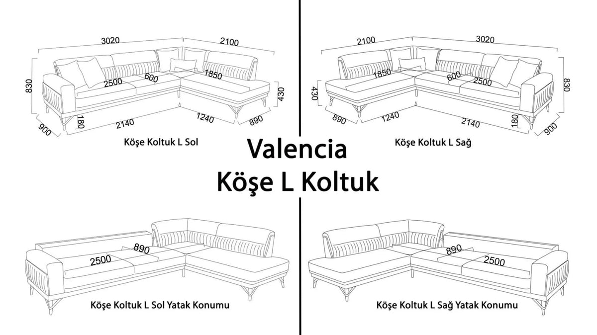 Bellona Valencia Köşe Koltuk - Somon