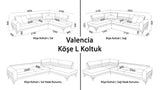 Bellona Valencia Köşe Koltuk - Somon