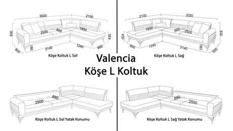 Bellona Valencia Köşe Koltuk - Somon
