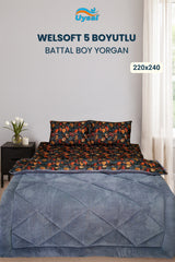 Uysal Home Welsoft Yorgan 5 Boyutlu Antrasit Battal Boy