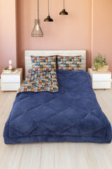 Uysal Home Welsoft Yorgan 5 Boyutlu Lacivert Battal Boy