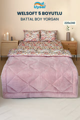 Uysal Home Welsoft Yorgan 5 Boyutlu Pudra Battal Boy