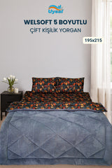 Uysal Home Welsoft Yorgan 5 Boyutlu Antrasit Çift Kişilik