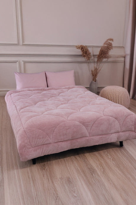 Uysal Home Welsoft Uyku Seti %100 Pamuklu Akfil Midye Desen Pudra Battal Boy