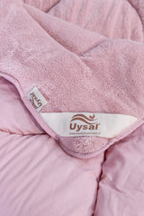 Uysal Home Welsoft Uyku Seti %100 Pamuklu Akfil Midye Desen Pudra Çift Kişilik