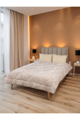 Uysal Home Welsoft Uyku Seti %100 Pamuklu Akfil Midye Desen Bej Tek Kişilik